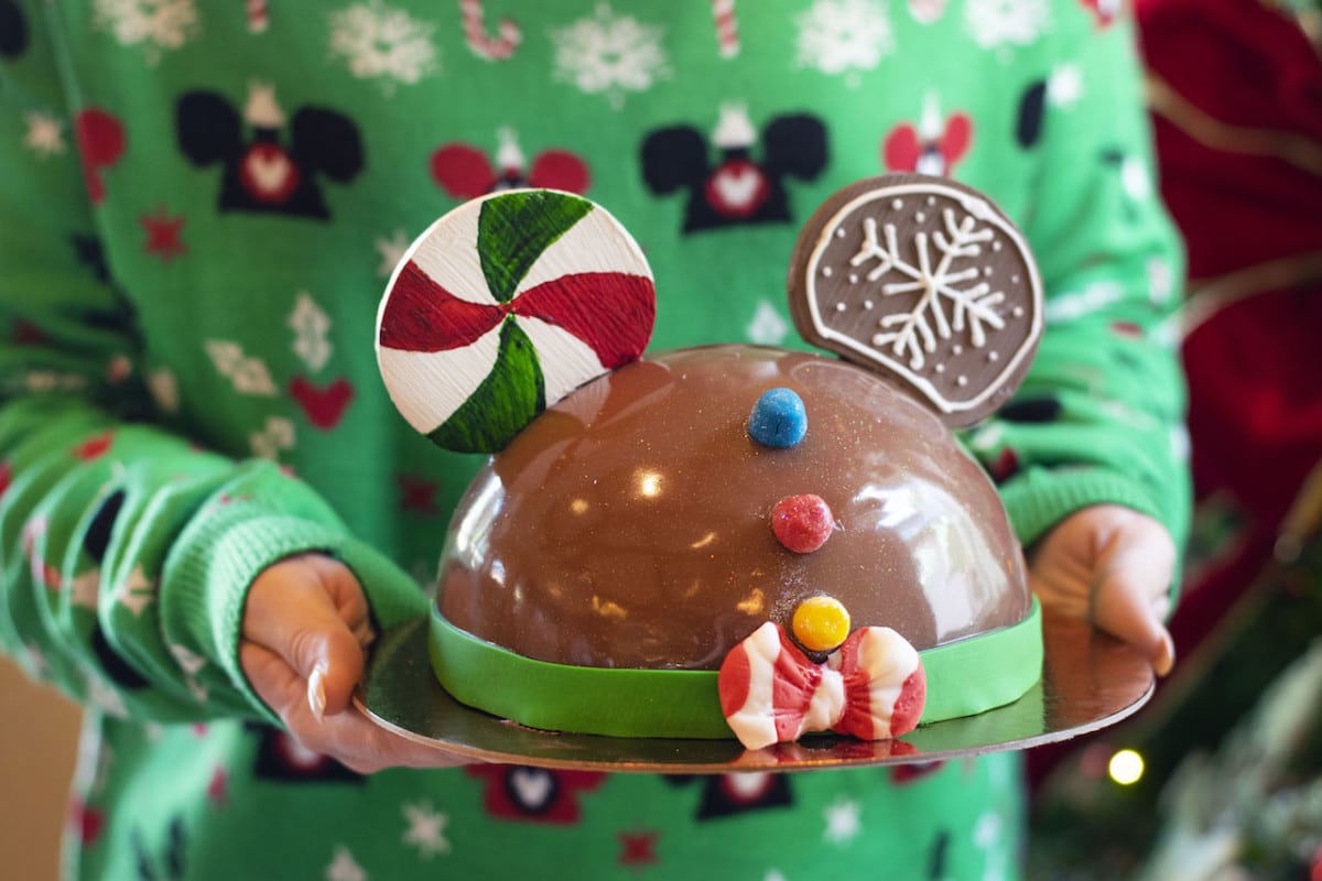 | The Main Street Mouse Gingerbread Dome Cake at Amorettes Patisserie at Disney Springs