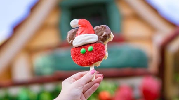 | The Main Street Mouse Santa Mickey Crispy Treat for Holidays at Disneyland Resort
