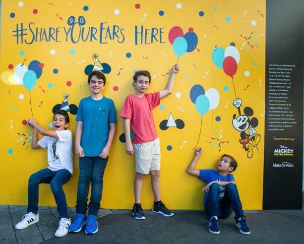 #ShareYourEars wall at Disney Springs