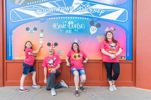 #ShareYourEars wall at Downtown Disney District