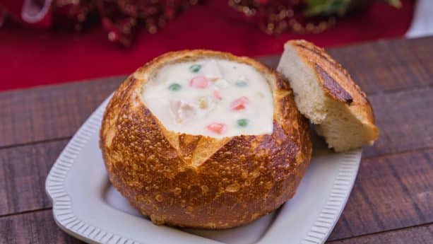 Urkey Pot Pie Soup from Pacific Wharf Café at Disney California Adventure Park for 2018 Holidays at Disneyland Resort