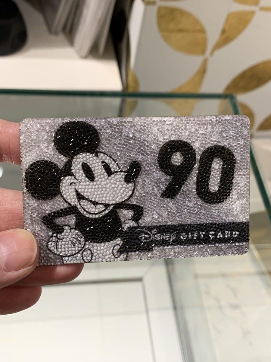 Beautiful Swarovski Mickey Gift Card!