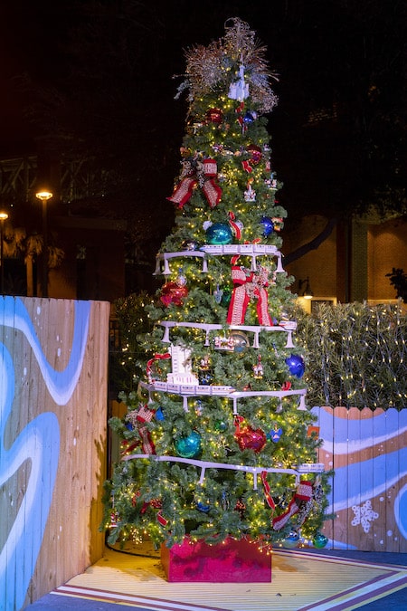 Walt Disney World Theme Parks Tree on The Disney Springs Christmas Tree Trail