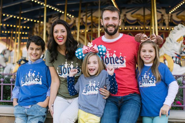 | The Main Street Mouse Family Wearing Disney Parks Authentic Custom T shirts and Gear from Shopdisneycom at Magic Kingdom Park