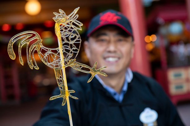 Sugar Painting by Candy Artisan Wenbo Zhang at the Epcot International Festival of the Arts