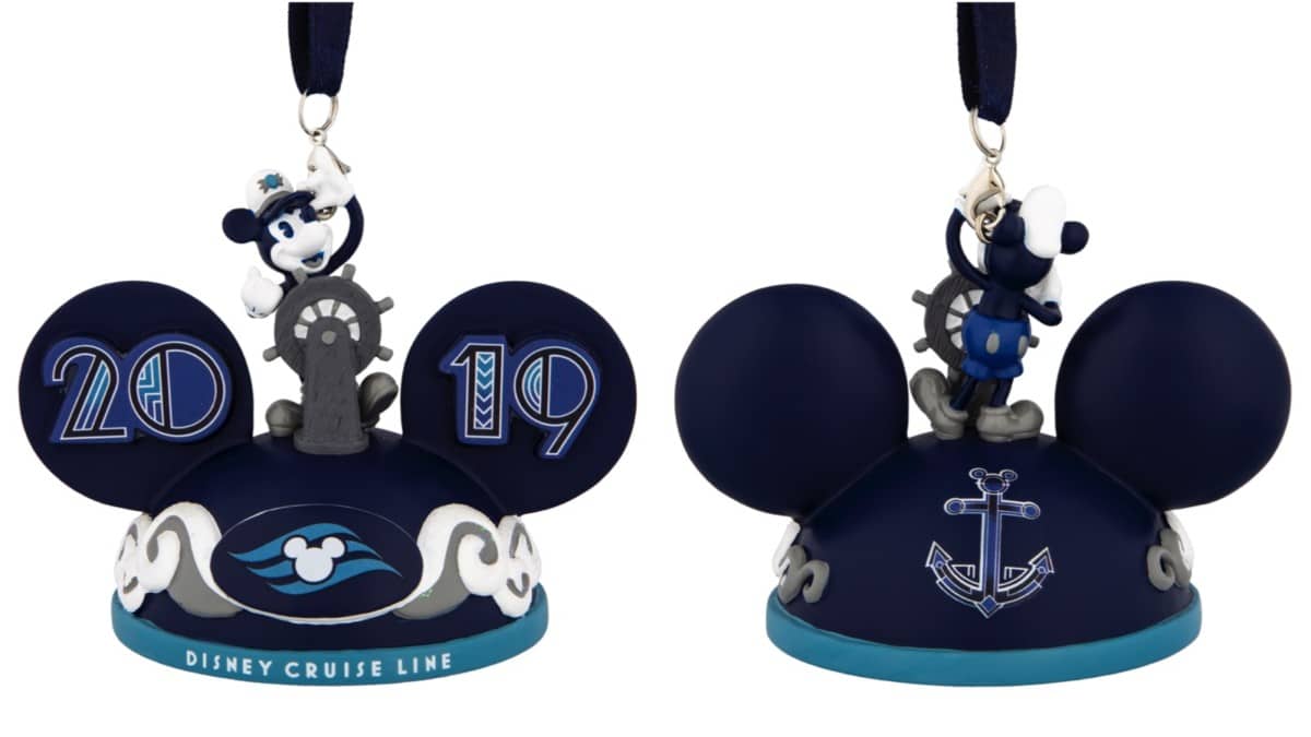 | The Main Street Mouse 2019 Disney Cruise Line Mickey Ears Ornament
