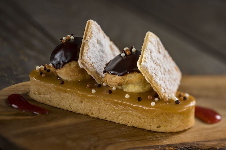 | The Main Street Mouse Saint honoré Tart from the Cuisine Classique Food Studio at Epcot International Festival of the Arts