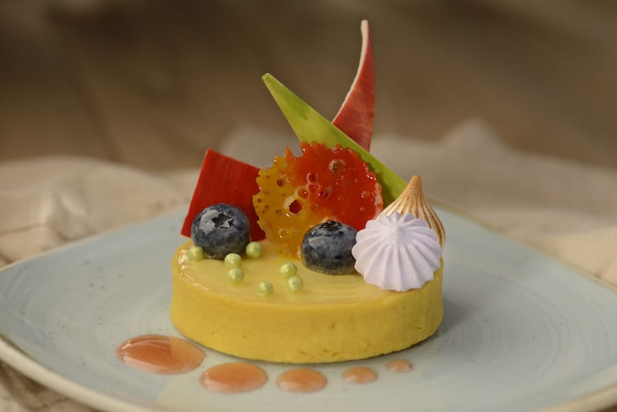 | The Main Street Mouse Lemon blood Orange Tart from the Decadent Delights Food Studio at Epcot International Festival of the Arts