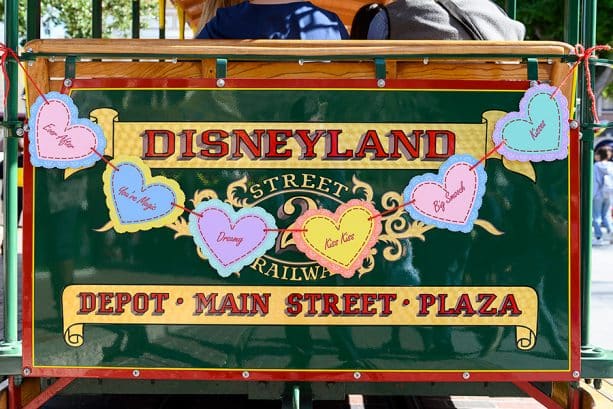 Valentine decorations Disneyland park