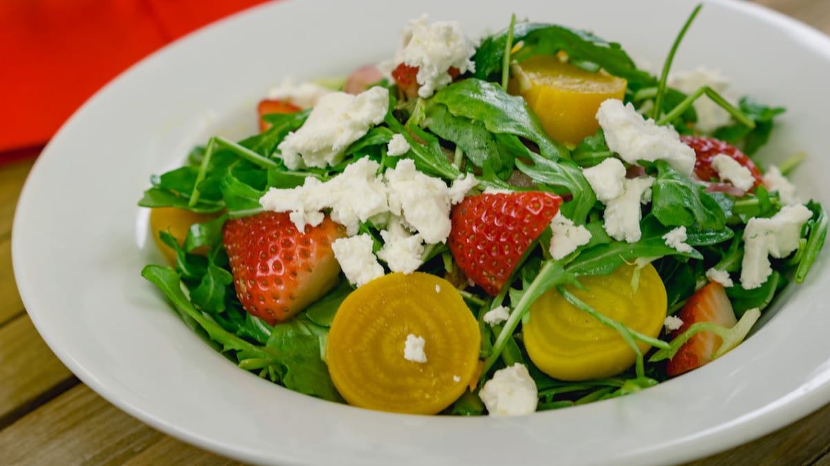 Strawberry Beet Salad from Blue Bayou Restaurant for Minnie’s Valentine’s Day Surprise at Disneyland Park