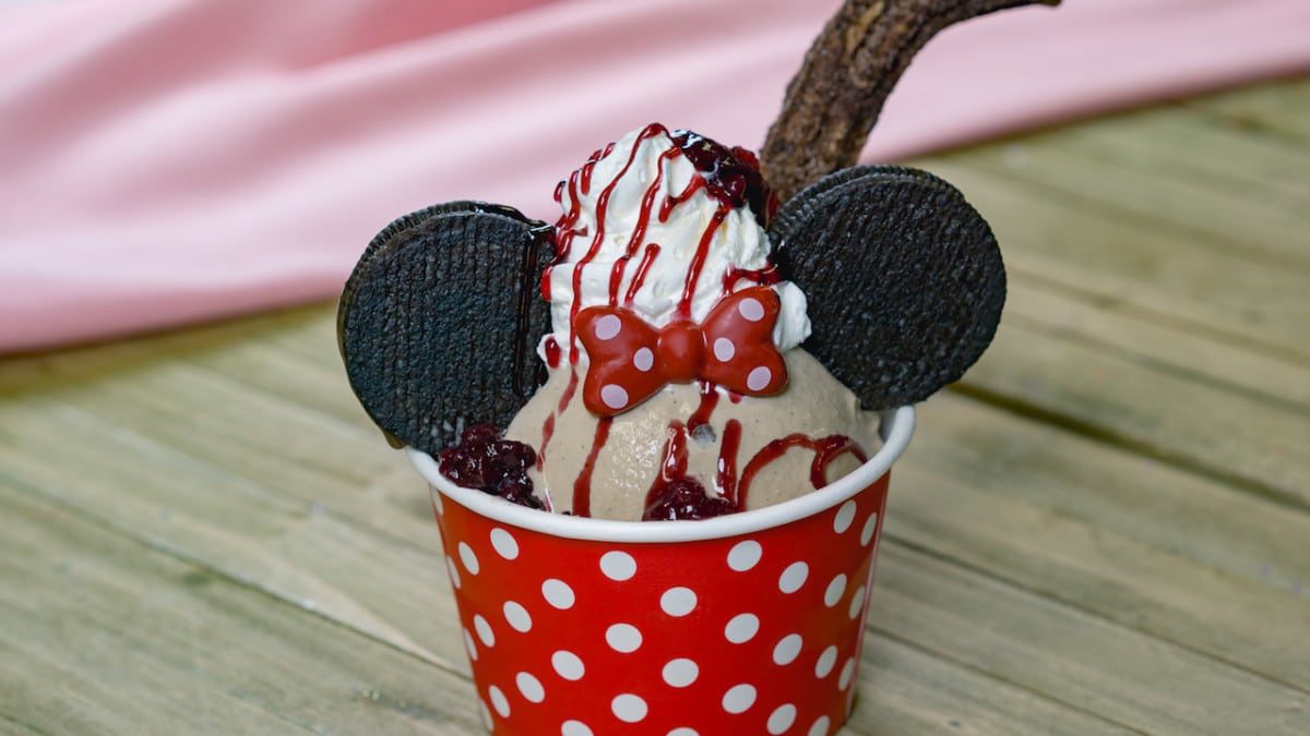 Minnie-inspired Sundae from The Golden Horseshoe for Minnie’s Valentine’s Day Surprise at Disneyland Park