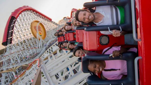 | The Main Street Mouse Incredicoaster at Pixar Pier at Disney California Adventure