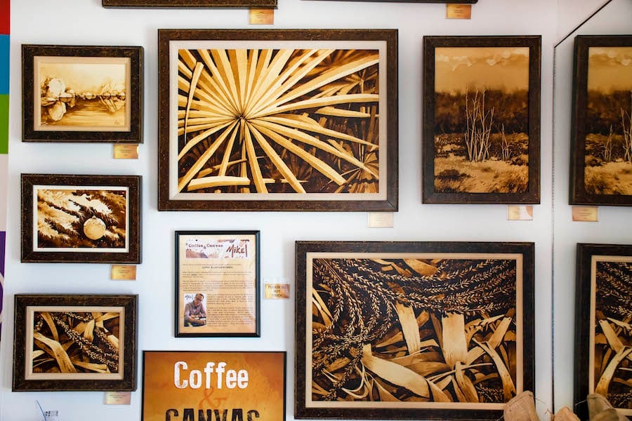 unique 'Coffee & Canvas' piece at Disney Springs