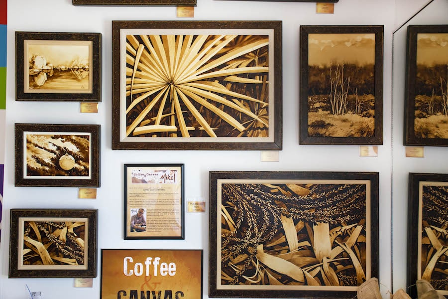 Unique 'Coffee & Canvas' piece at Disney Springs