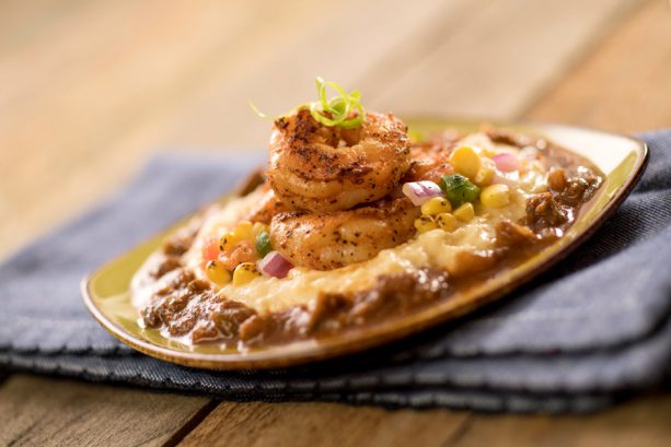 Spicy Blackened Shrimp and Cheddar Cheese Grits from Florida Fresh at the 2019 Epcot International Flower Garden Festival