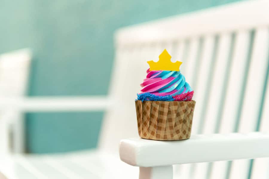 Aurora Cupcake at Intermission Food Court at Disneys All Star Music Resort
