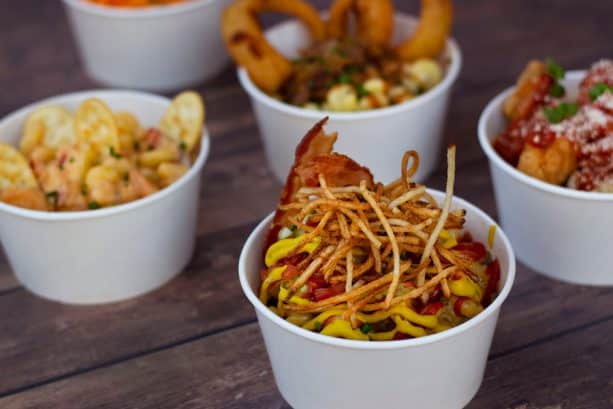 Mac N Cheese offerings from the Mac Cheese Truck at Disney Springs