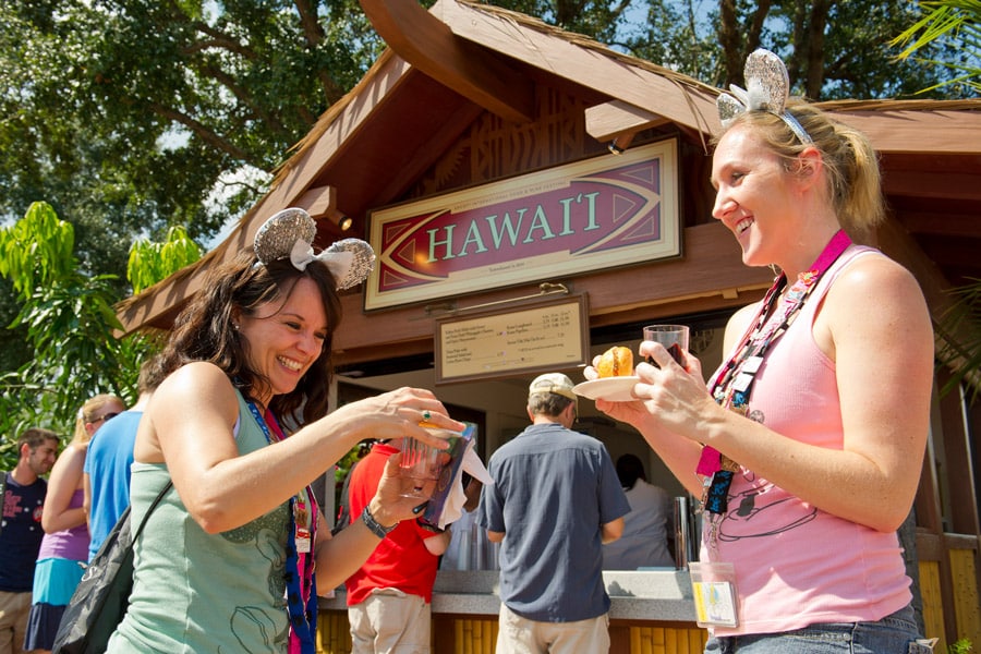 Trying Food and Drinks at the Epcot International Food Wine Festival