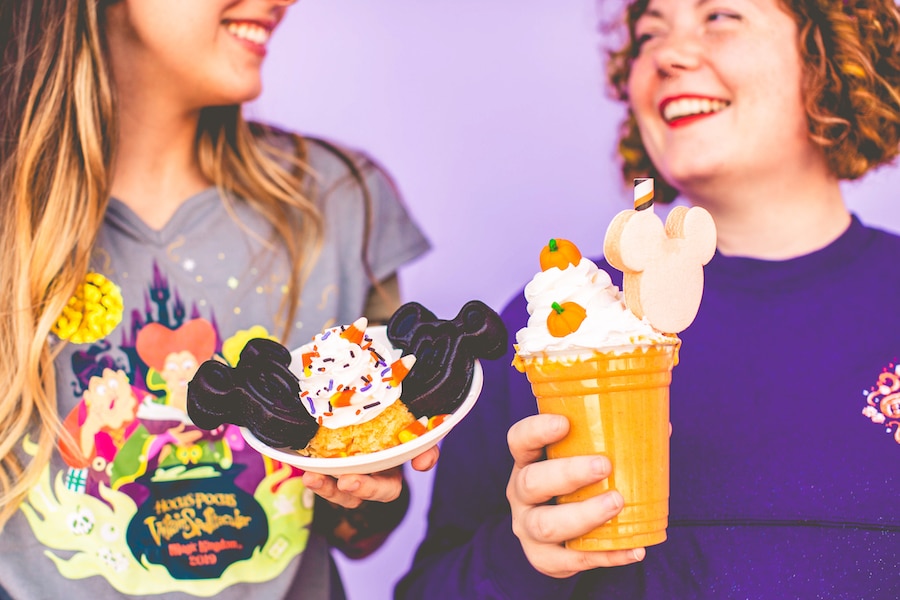 Chocolate Mickey Waffle Sundae and Pumpkin Spice Milkshake from Mickey’s Not-So-Scary Halloween Party at Magic Kingdom Park