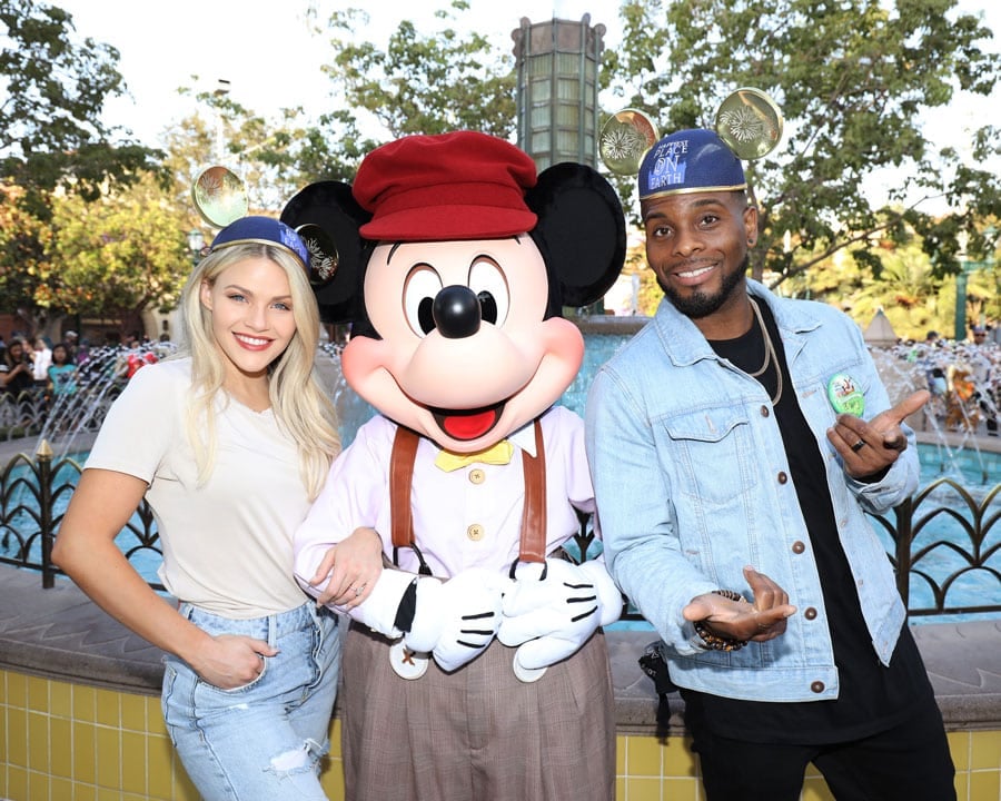 "Dancing with the Stars" Professional dancer, Witney Carson, and her partner, Comedian Kel Mitchell, posed with Mickey Mouse.