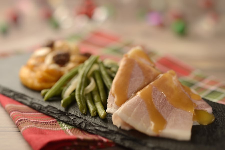 Hand-carved Smoked Ham from the American Holiday Table Holiday Kitchen for the 2019 Epcot International Festival of the Holidays