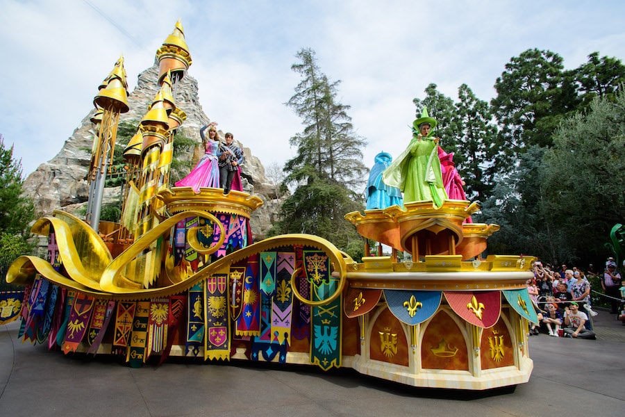 'Sleeping Beauty' float in the ‘Magic Happens’ Parade at Disneyland Park