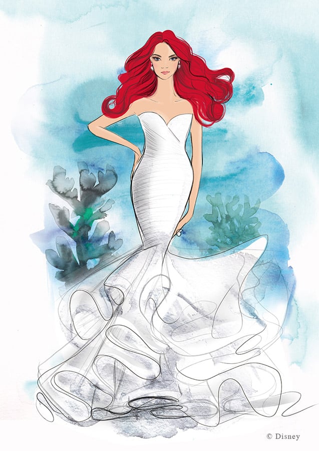 | The Main Street Mouse Disney Fairy Tale Weddings Collection from Allure Bridals Ariel