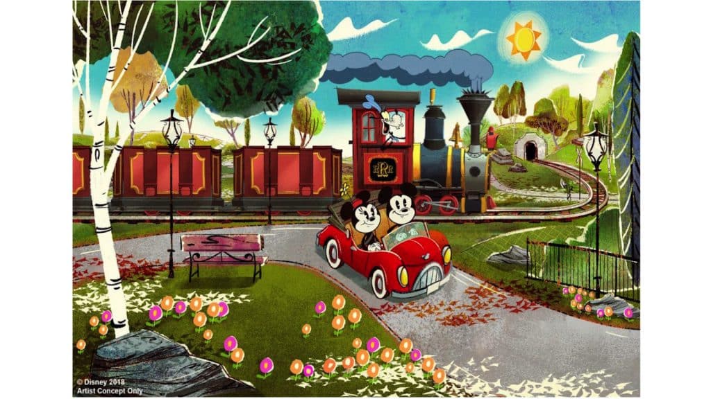 Rendering of Mickey Minnies Runaway Railway