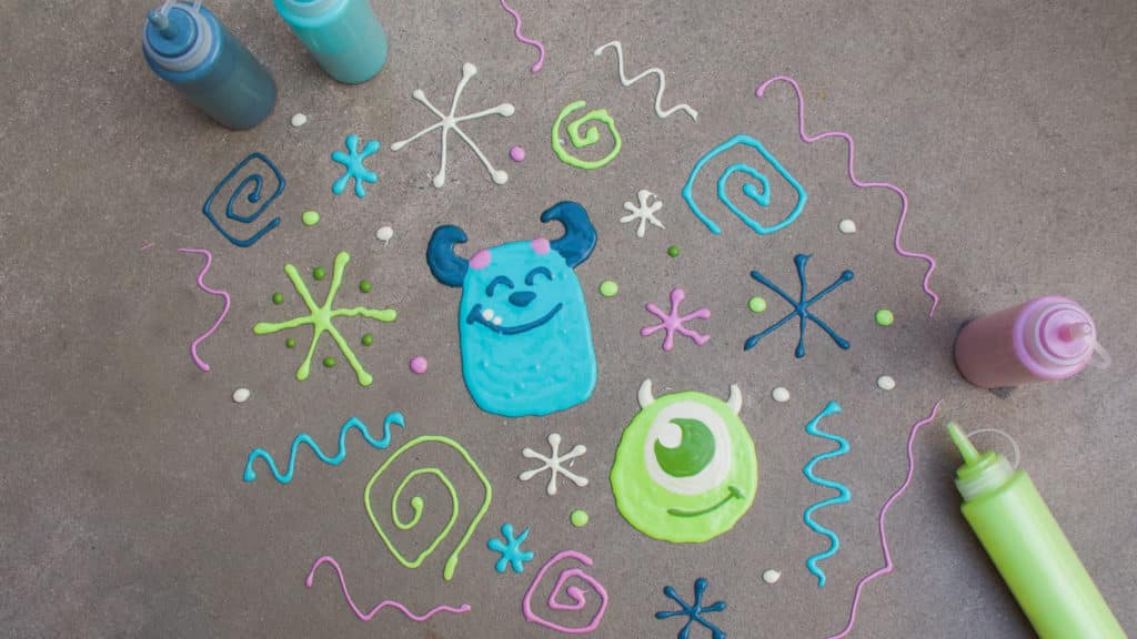 Little Monster Sidewalk Chalk Art Overlay, PNG, Clipart