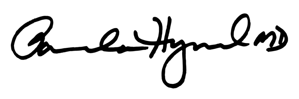 signature of Dr Pamela Hymel
