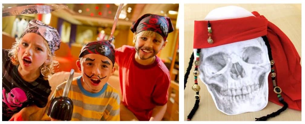 Kids on pirate night and a pirate bandana