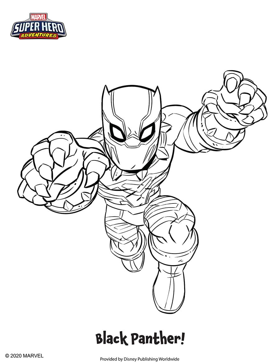Black Panther Coloring Sheet