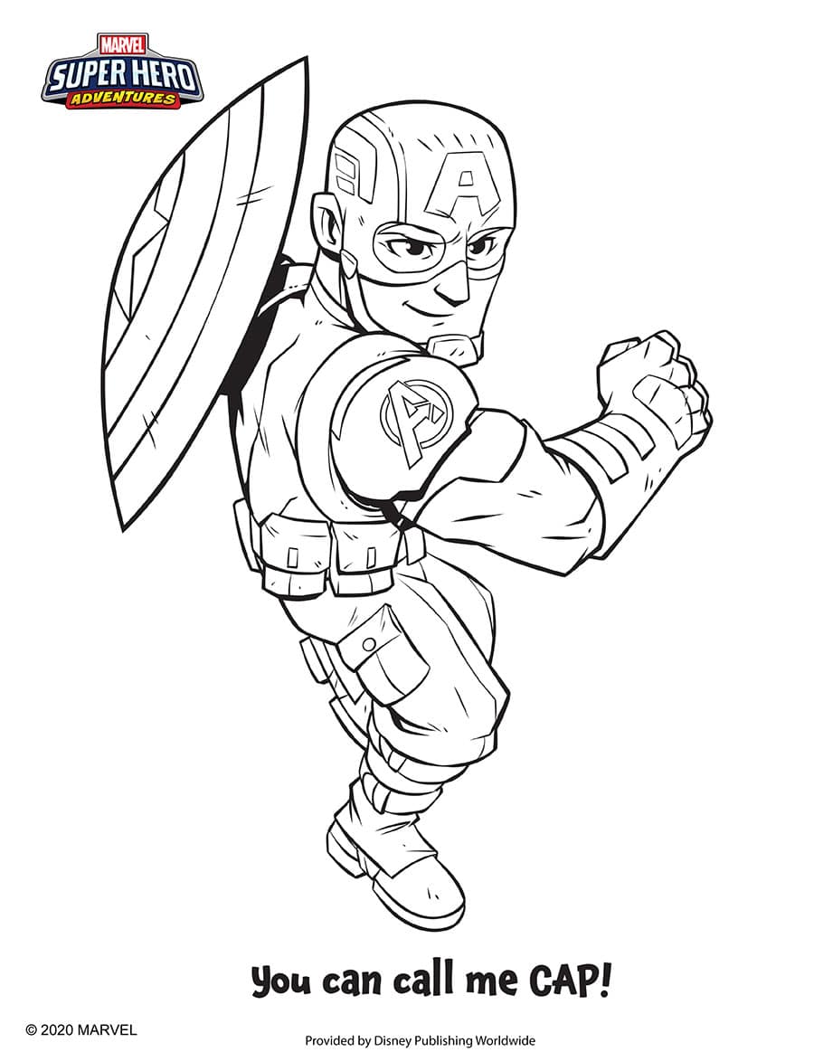 Captain America Coloring Sheet