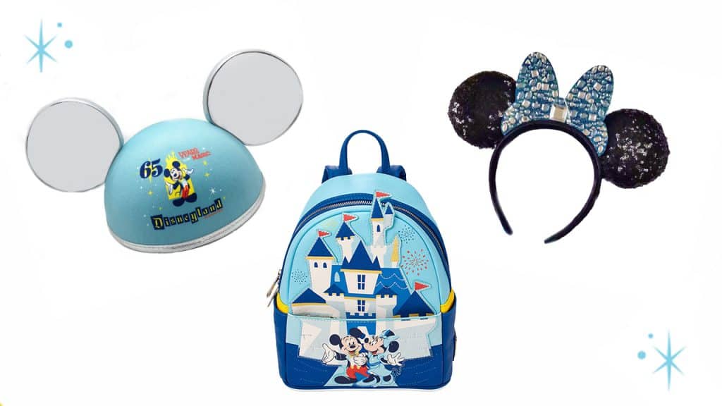 Mini backpack by Loungefly featuring Sleeping Beauty Castle, iconic ear hat and sparkling headband