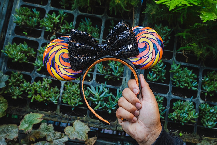 Candy-swirl Minnie Mouse ear headband