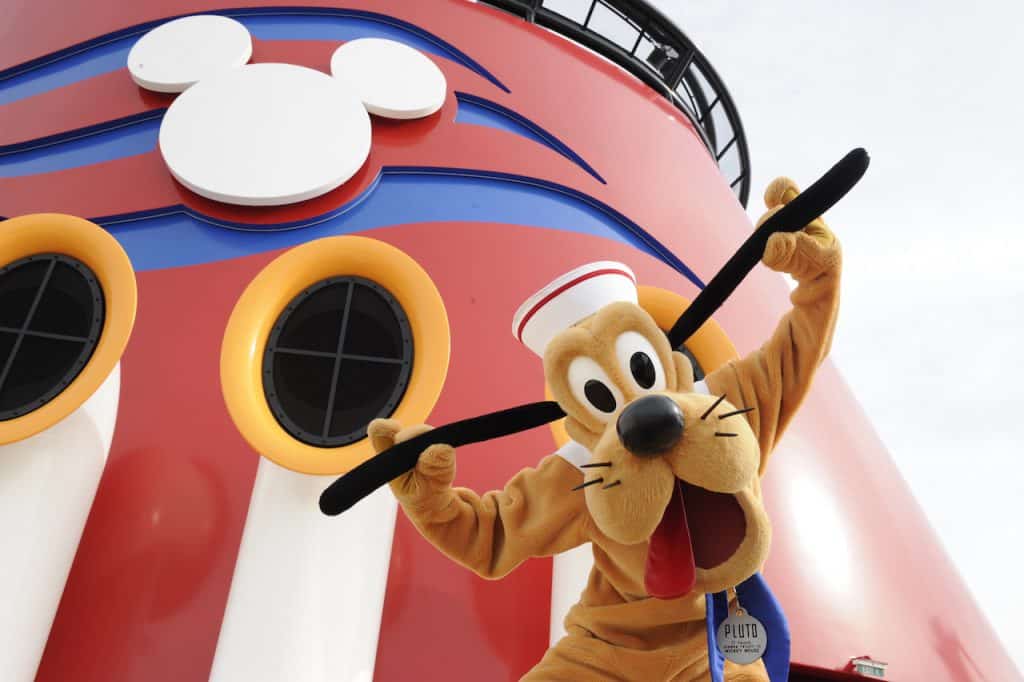 Pluto on a Disney Cruise Line ship