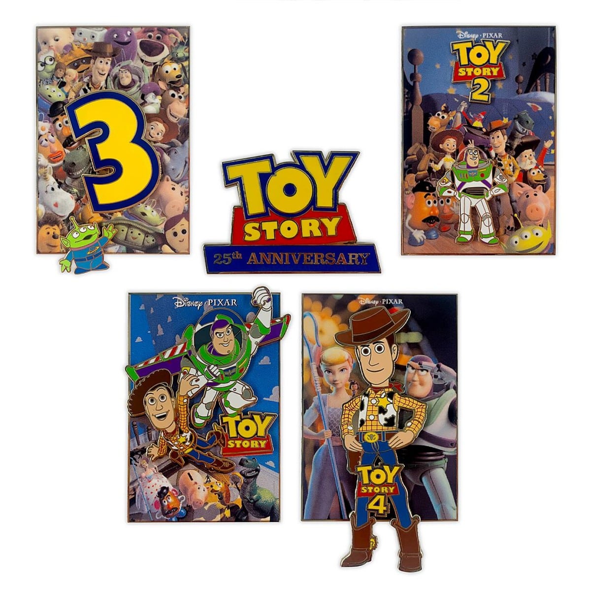 oy Story 25th Anniversary Pin Set – Limited Edition 9.99