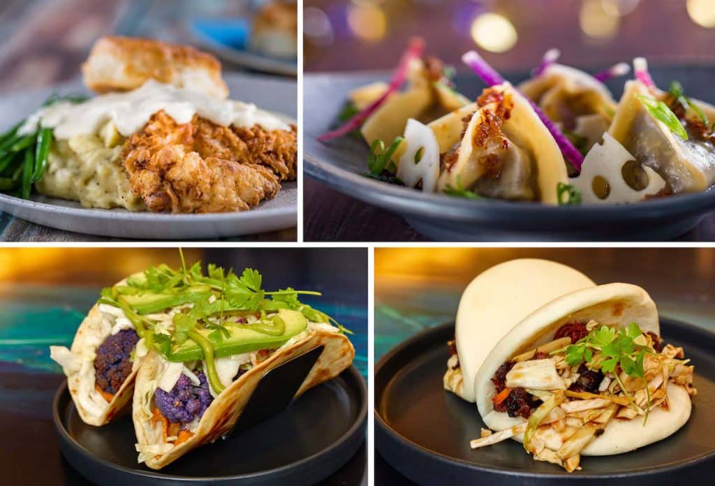 Collage of lunch items from Walt Disney World Resort Hotels