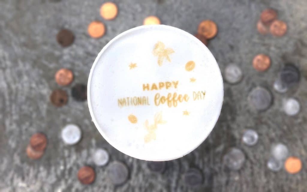 Happy National Coffee Day coffee art