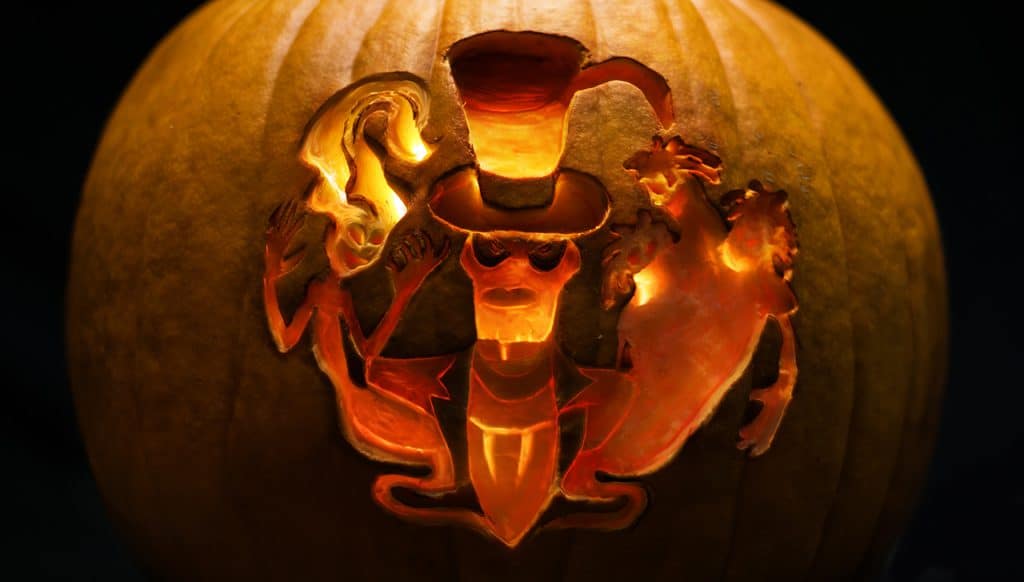 Pumpkin carving of Dr Facilier