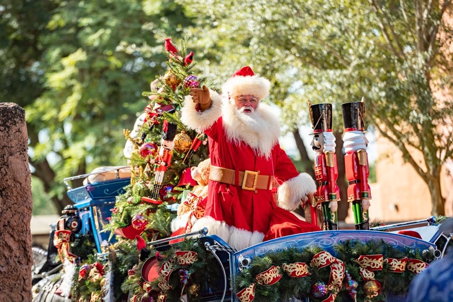Santa at EPCOT during Taste of EPCOT International Festival of the Holidays