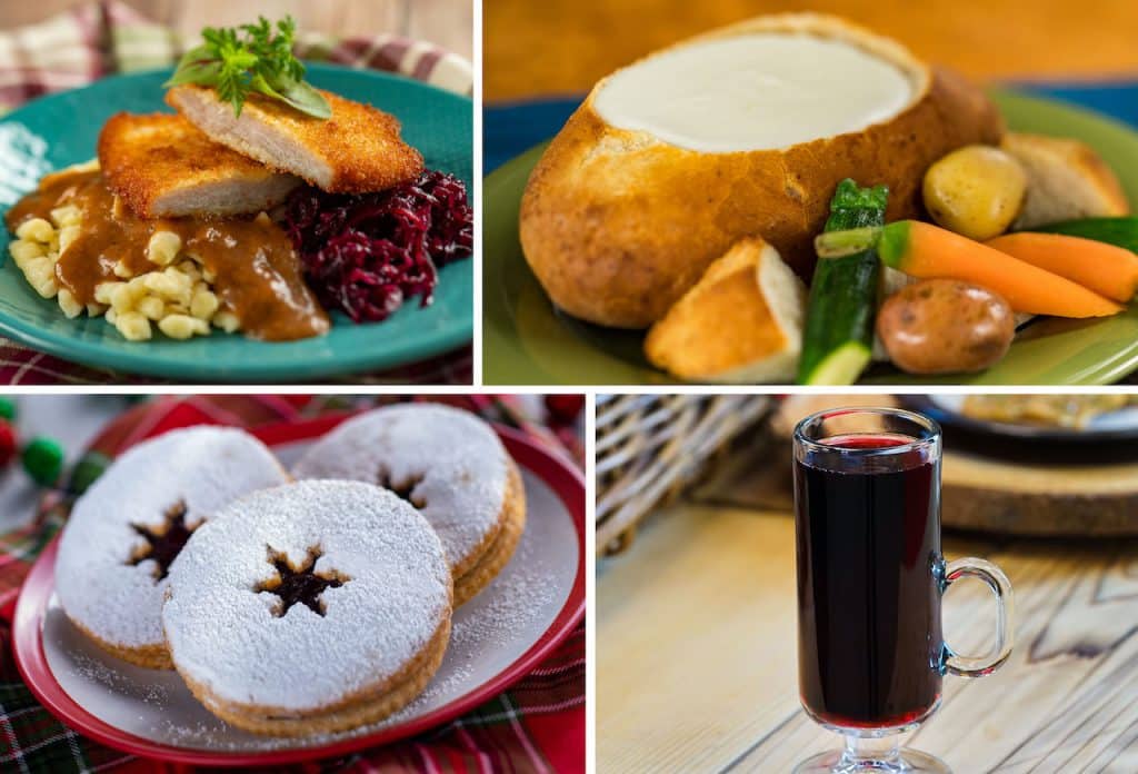 Offerings from Bavaria Holiday Kitchen at the 2020 Taste of Epcot International Festival of the Holidays