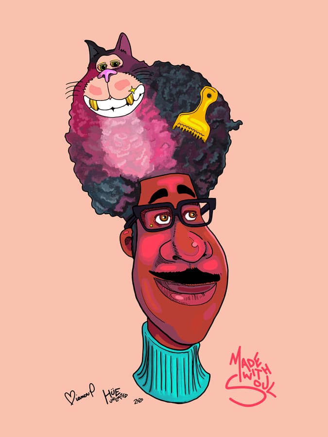 Hue X Pixar Bianca Pastel joe His Fro"