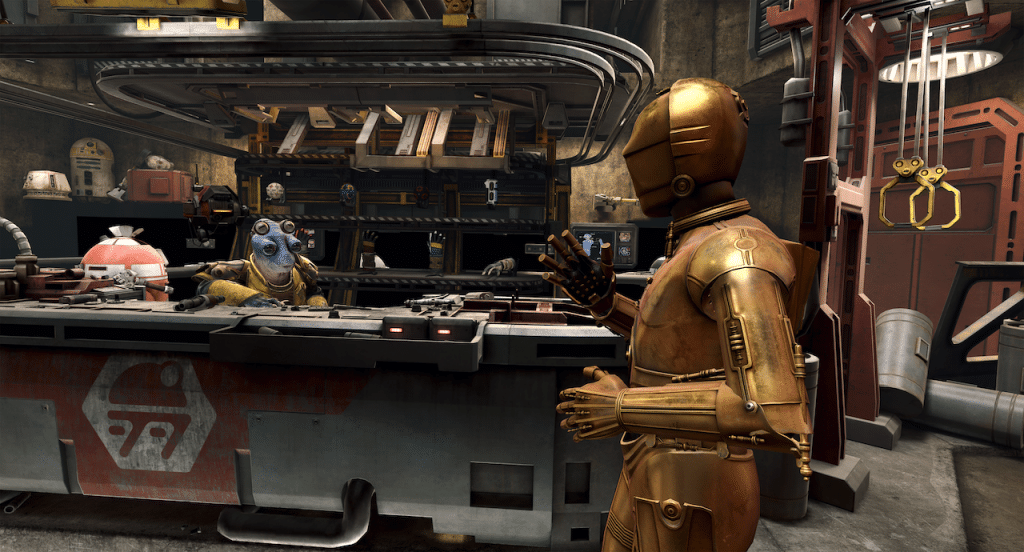 Scene from New Virtual Reality Adventure Star Wars Tales from the Galaxys Edge