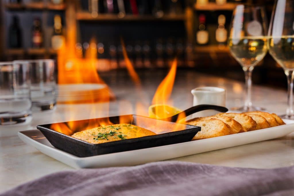 Saganaki On Fire Wine Bar George