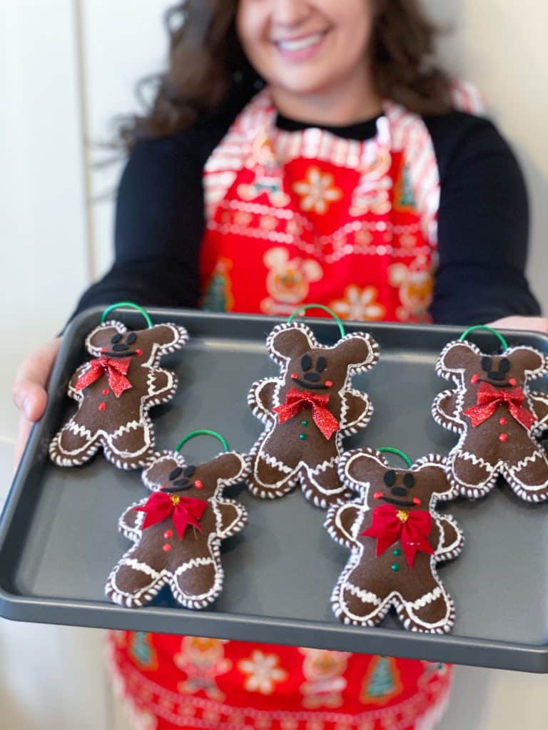 Complete DIY Gingerbread Mickey ornament