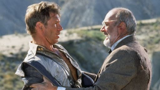 Sean Connery and Harrison Ford