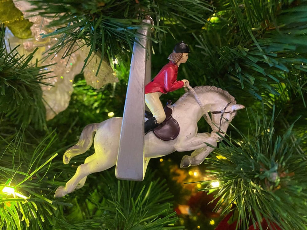 Ornament on the trees in the lobby of Disneys Saratoga Springs Resort Spa