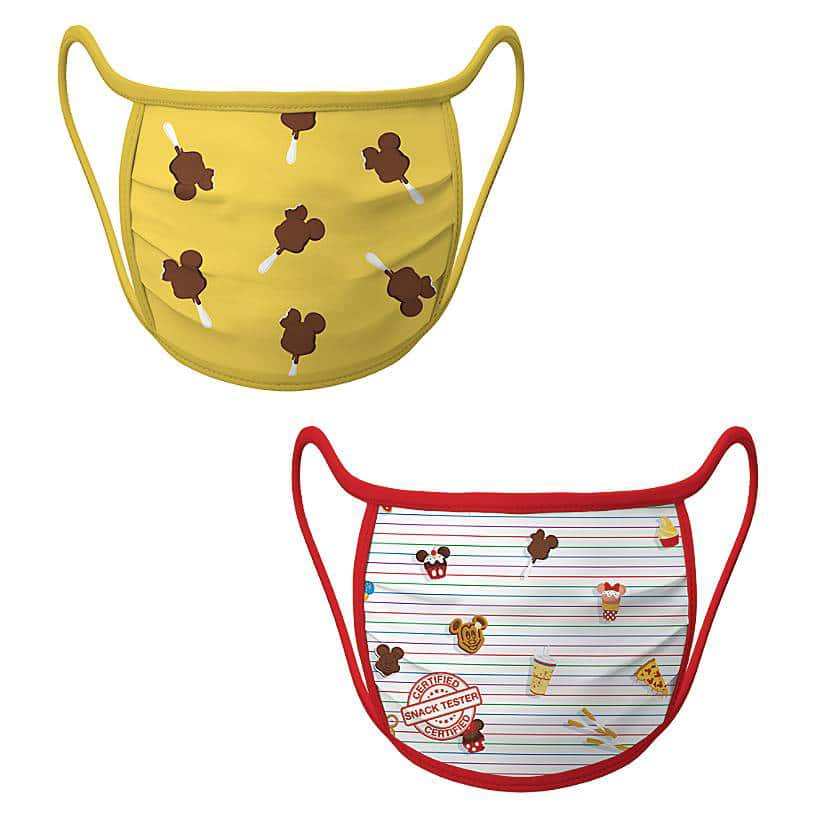 cloth face masks featuring classic Disney food icons