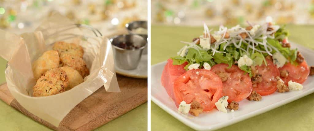 | The Main Street Mouse Homestyle Buttermilk and Cheddar Bacon Biscuits and Seasonal Salad from the Crystal Palace